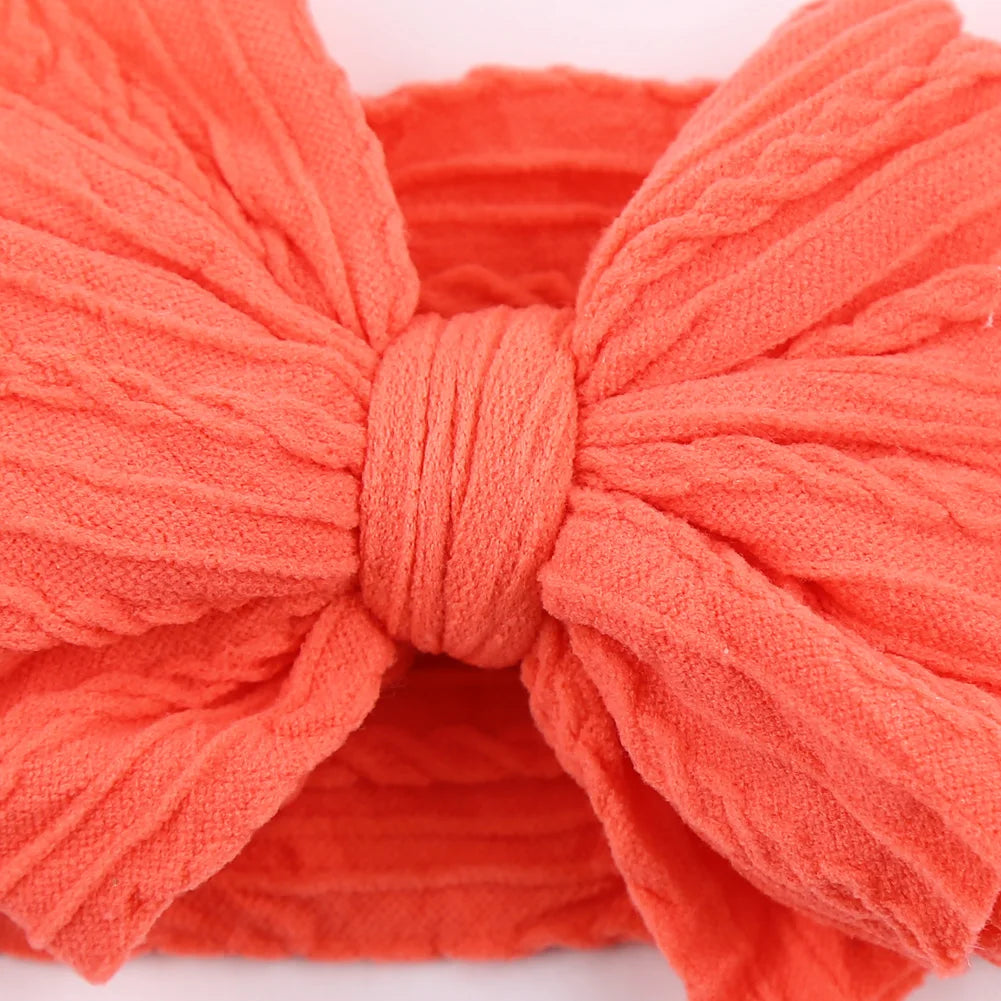 Solid Cable Bow Baby Headband - Multiple Colors